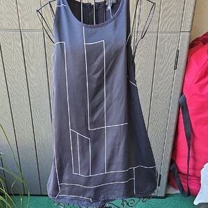 Willi Smith Black Geometric Blouse